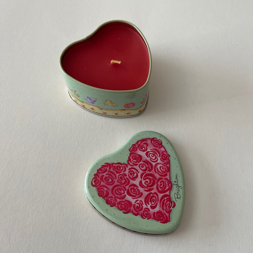 Brighton Love’s Light  Heart Tin Candle   NEW